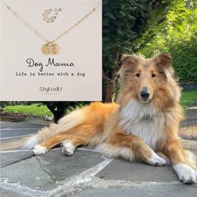 img 1 attached to 🐾 Personalized Dog Lovers Necklace: Paw Print & Initial Pendant in 14k Gold Filled - Perfect Dog Mom Gifts by StyledU