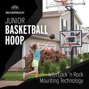 img 3 attached to 🏀 Silverback Junior Youth 33" Basketball Hoop: Lock ‘n Rock Mounting for Round and Vertical Poles – Black (B8410W)