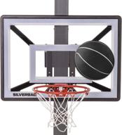 🏀 silverback junior youth 33" basketball hoop: lock ‘n rock mounting for round and vertical poles – black (b8410w) logo