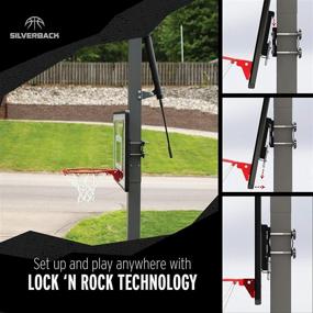 img 1 attached to 🏀 Silverback Junior Youth 33" Basketball Hoop: Lock ‘n Rock Mounting for Round and Vertical Poles – Black (B8410W)