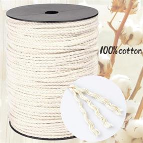 img 2 attached to High-Quality Macrame Cord: 3mm x 240Yards of 100% Natural Cotton Macrame Rope - Perfect for Handmade Wall Hangings, Plant Hangers, Gift Wrapping