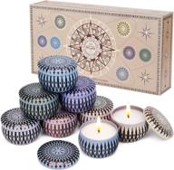 🌟 8 pointed star scented candle gift set for women - 2.5 oz (8 pack) aromatherapy candles - eight pointed stars - soy candles for home fragrance - 20 hours burn - birthday gifts for women logo