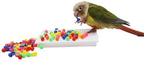 img 2 attached to QBLEEV Bird IQ Treat Toy, Parrot Puzzle Building Blocks Toy, Tabletop Educational Toys, Bird Plastic Cage Playpen Toys for Parakeet Cockatiel Conure Budgie