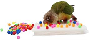 img 1 attached to QBLEEV Bird IQ Treat Toy, Parrot Puzzle Building Blocks Toy, Tabletop Educational Toys, Bird Plastic Cage Playpen Toys for Parakeet Cockatiel Conure Budgie