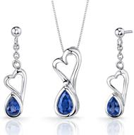 серьги created sapphire earrings ожерелье sterling логотип