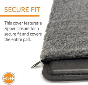 img 2 attached to 🐱 K&H PET PRODUCTS Extreme Weather Kitty Pad Deluxe Cover Gray - 12.5" x 18.5" x 0.25" - Durable Protection for Cats in Harsh Conditions