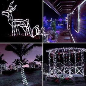 img 1 attached to ✨ Solar LED String Lights - 100 LED, 8 Lighting Modes, Outdoor Waterproof Decorative Lights for Christmas Tree, Garden Fences, Terraces, Balconies - Cool White