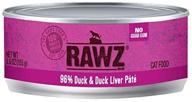 high-protein duck & duck liver pate cat food - 18/3 oz cans by rawz логотип