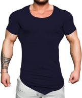 coofandy men's workout t-shirt - 👕 short sleeve gym training bodybuilding muscle fitness tee logo