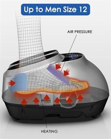 img 2 attached to 🦶 Relax and Revive with the Tenpeek Foot Massage Machine: Heat Therapy, Remote Control, Air Compression, and Deep Kneading for Muscle Relief and Better Blood Flow Circulation