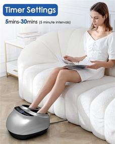 img 1 attached to 🦶 Relax and Revive with the Tenpeek Foot Massage Machine: Heat Therapy, Remote Control, Air Compression, and Deep Kneading for Muscle Relief and Better Blood Flow Circulation