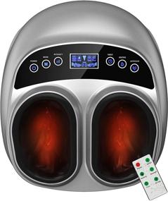 img 4 attached to 🦶 Relax and Revive with the Tenpeek Foot Massage Machine: Heat Therapy, Remote Control, Air Compression, and Deep Kneading for Muscle Relief and Better Blood Flow Circulation