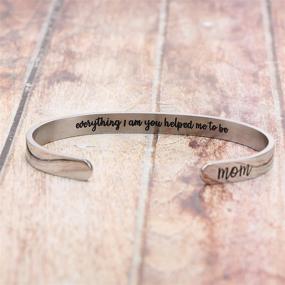 img 1 attached to Daughter Inspirational Bracelets Stainless Everything