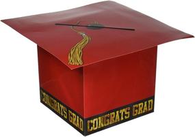 img 1 attached to 🎓 Beistle Red Graduation Cap Card Box - 1 Piece