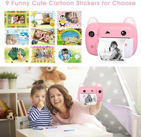 img 1 attached to 📸 Kids Instant Print Camera - Selfie Camera with Zero Ink Prints, Dual Lens, HD Video Recorder, Perfect Gift for Girls and Boys (Pink)