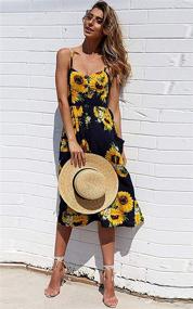 img 2 attached to 🌸 Floral Sleeveless Women's Dresses: Casual Summer Attire for Women