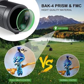 img 3 attached to High Power Monocular Telescope 12x50 with Smartphone Holder & Tripod - Waterproof BAK4 Prism & FMC, Portable Monocular for Bird Watching Camping Wildlife Hiking Travel