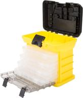 🔧 stalwart 75-sto3182 parts & crafts rack style tool box, yellow: explore efficient organization with 4 organizers! logo
