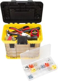img 2 attached to 🔧 Stalwart 75-STO3182 Parts & Crafts Rack Style Tool Box, Yellow: Explore Efficient Organization with 4 Organizers!