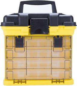 img 3 attached to 🔧 Stalwart 75-STO3182 Parts & Crafts Rack Style Tool Box, Yellow: Explore Efficient Organization with 4 Organizers!