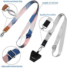 img 2 attached to 📱 OUTXE Phone Lanyard: Adjustable Neck Strap with Adhesive Pads, Nylon Cell Phone Lanyard for All Smartphones