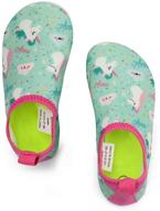 👣 sopikiz non-slip quick dry kids water shoes for toddler & boys girls - swim beach aqua pool socks logo