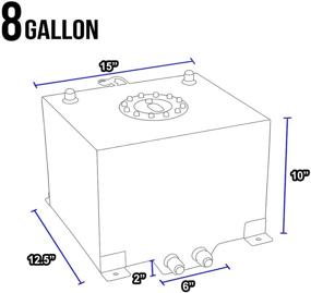 img 1 attached to DNAMotoring ALU-FT-T3 Алюминиевый бак на 8 галлонов для бензина - черный