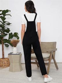 img 3 attached to 🤰 Maternity Sleeveless Drawstring Jumpsuit for Women - MakeMeChic Women's Clothing in Jumpsuits, Rompers & Overalls