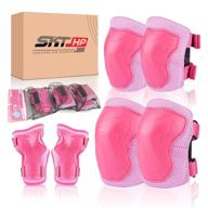 🎀 skt hp pink protective gear for girls - knee pads, elbow pads, and wrist guards for inline skating, biking, and skateboarding logo