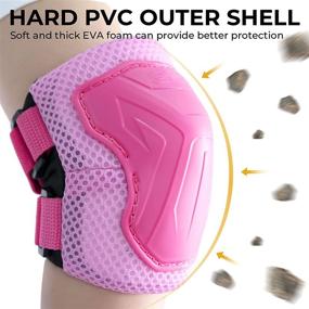 img 3 attached to 🎀 SKT HP Pink Protective Gear for Girls - Knee Pads, Elbow Pads, and Wrist Guards for Inline Skating, Biking, and Skateboarding