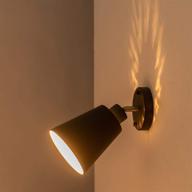 modern wall sconce matte black wall light 350° rotatable 5 логотип