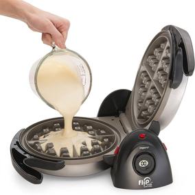 img 2 attached to 🧇 Presto 03510 FlipSide Belgian Waffle Maker with Ceramic Coating, Black