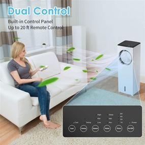 img 3 attached to 🌬️ Ultimate 3-IN-1 Evaporative Air Cooler: Cooling Perfection for Home and Office with 4 Modes, 3 Fan Speeds, Timer, Remote Control, and Bladeless Design