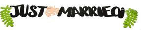 img 3 attached to 🤵 Just Married Felt Banner: Vintage Wedding Decorations & Bridal Shower Photo Booth Props