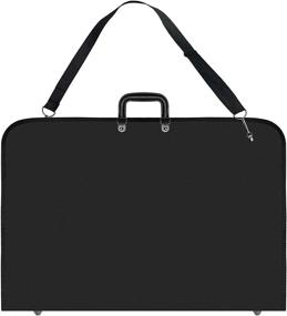img 4 attached to Premium Black Spill-Resistant Art Portfolio Case A2 Size for Students & Designers | Reinforcing Plate & Shoulder Strap | Ideal for Sketching Supplies (28” x 20” x 1.5”)