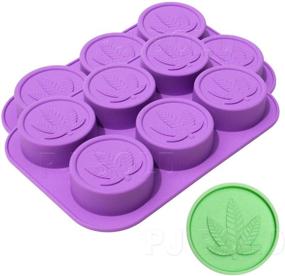 img 4 attached to 🌿 Premium Silicone Soap Mold Tray - Marijuana Leaf Design, 2 Pack, 12 Cavities: Create Stunning Cannabis-themed Soaps!