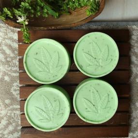 img 3 attached to 🌿 Premium Silicone Soap Mold Tray - Marijuana Leaf Design, 2 Pack, 12 Cavities: Create Stunning Cannabis-themed Soaps!