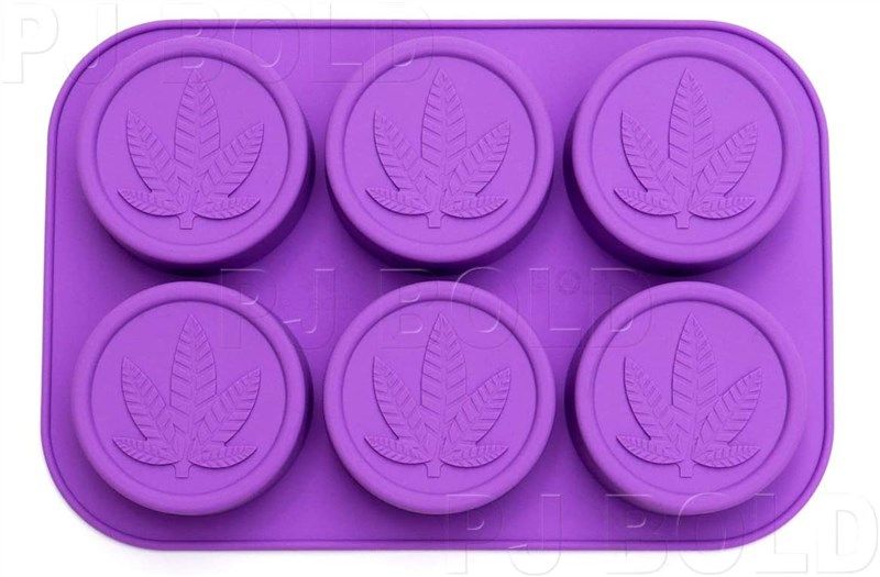 Pj Bold Silicone Butter Mold Tray with Lid, Purple