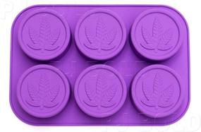 img 2 attached to 🌿 Premium Silicone Soap Mold Tray - Marijuana Leaf Design, 2 Pack, 12 Cavities: Create Stunning Cannabis-themed Soaps!