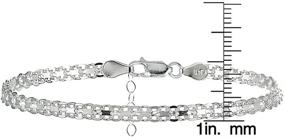 img 1 attached to 🔗 Bismark Design Sterling Silver Anklet by Hoops & Loops