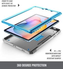 img 2 attached to 📱 Poetic Revolution Series for Samsung Galaxy Tab S6 Lite Case (2020 Release) – Full-Body Heavy Duty Case with S Pen Holder and Built-in-Screen Protector – Blue