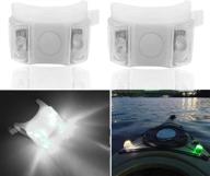🚤 botepon 2pcs boat kayak battery navigation lights: ultimate safety lights for boat, bike, and pet with 3 modes логотип