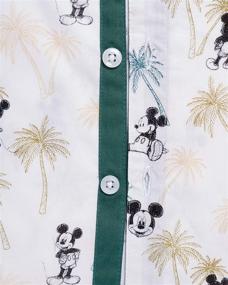 img 2 attached to 👕 Adorable Disney Boys' Mickey Mouse Button Down Shirt and Short Set (Toddler/Little Kid): Perfect Summer Outfit!