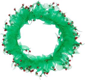 img 3 attached to 🔔 Midlee Jingle Bell Decorative Dog Collar with Wreath Design