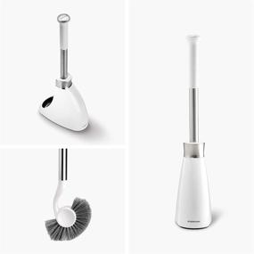 img 3 attached to Stainless Steel White Toilet Brush with Caddy: simplehuman's Effective Cleaning Solution