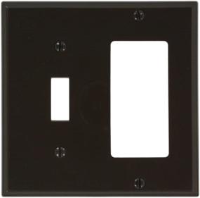 img 1 attached to 🔳 Leviton 80707 2-Gang 1-Toggle 1-Decora/GFCI Combo Wallplate, Brown