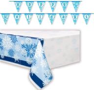 snowflake plastic tablecovers holidays banner logo