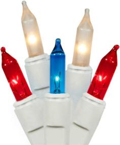 img 2 attached to Nantucket Home Patriotic 100 Mini Lights: Red White Blue, Multipurpose Indoor/Outdoor Decor