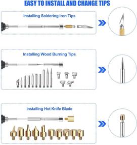 img 1 attached to SMART CARRIE Wood Burning Kit: Professional Soldering Pen for Creative DIY - Adjustable Temperature Wood Burner Tool for Embossing, Carving, Soldering & Pyrography
