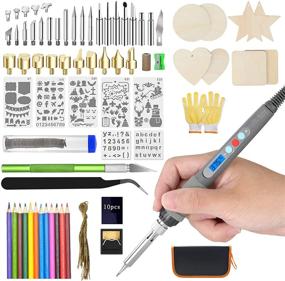 img 4 attached to SMART CARRIE Wood Burning Kit: Professional Soldering Pen for Creative DIY - Adjustable Temperature Wood Burner Tool for Embossing, Carving, Soldering & Pyrography